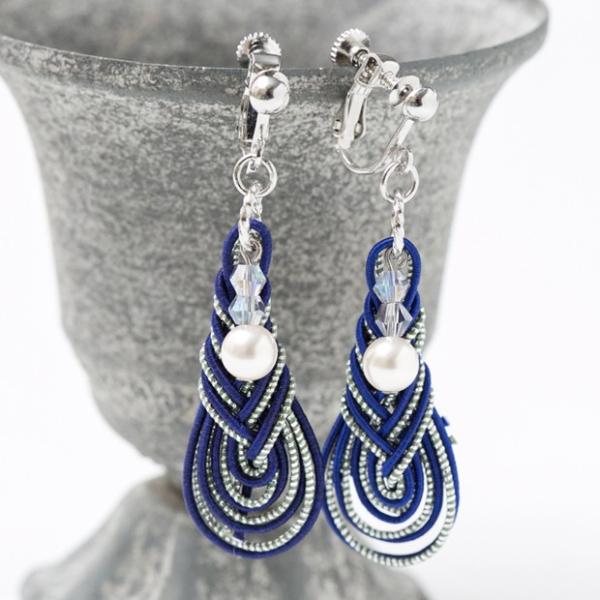 水引キット みょうが結びのイヤリング ナイト｜piece ピース キンキ 水引 キット ハンドメイド...