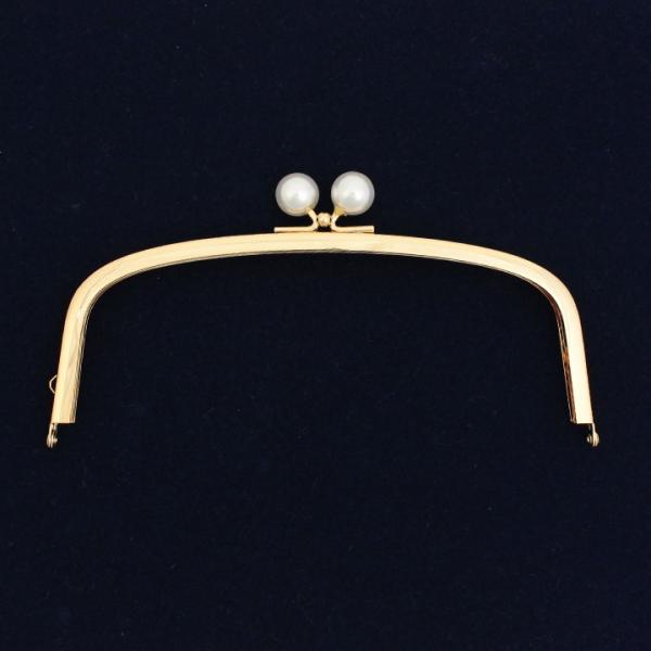 クラフト 副資材 パールつまみ口金 16.6cm ゴールド CH-113PG