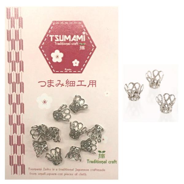 つまみ細工用 座金 A シルバー 10mm 10個入 TP-25 | 装飾 飾り デコレーション ビ...