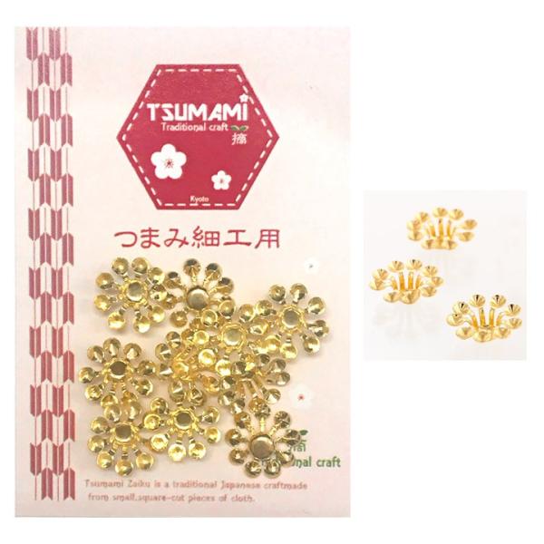 つまみ細工用 座金 C ゴールド 13mm 10個入 TP-30 | 装飾 飾り デコレーション ビ...