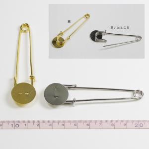 つまみ細工用 円盤付 カブトピン 長さ8.2×...の詳細画像1
