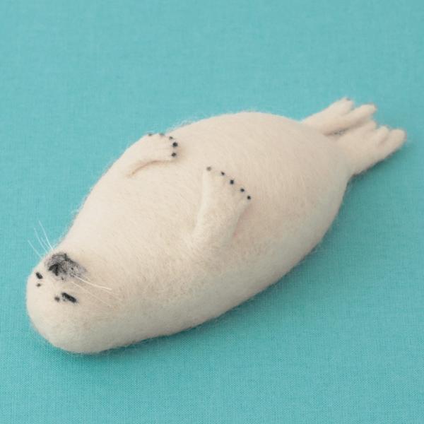 ハマナカ フェルト羊毛 キット アザラシ 441-544 さくだゆうこ ほのぼの動物 | 羊毛フェル...