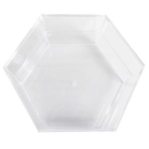 エルベール アクリルケース 六角形 クリア HBR-411 ミニチュアベース アレンジ用 | ミニチュア フレーム ディスプレイケース