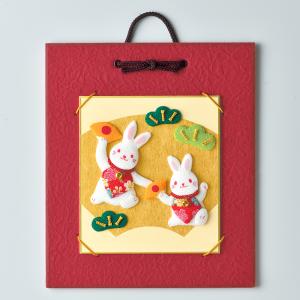 2023 干支押絵キット 桜の親子うさぎ : 布がたり ヤフー店
