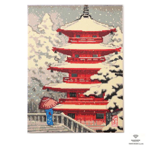 ダイヤモンドフィックス キット 浮世絵 五重塔と雪 30×40cm 10-4850 | 東京交易 ダ...