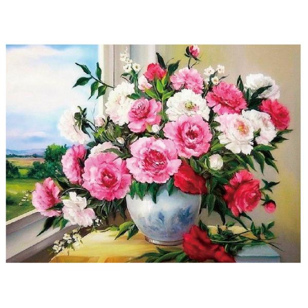 キラキラビーズアート 薔薇 SCB-381 キャンバスサイズ 40×30cm エルベール