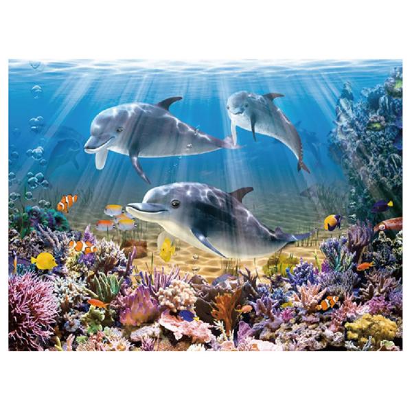 キラキラビーズアート イルカ SCB-422 キャンバスサイズ 40×30cm エルベール