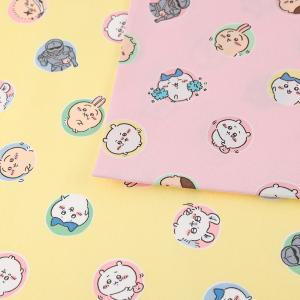 ちいかわ オックス 1m単位 切売り 切り売り 生地 布 布地 コットン100％ モモンガ ラッコ 鎧さん くりまんじゅう 水玉柄 ドット柄 アニメ