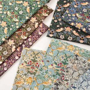 V&A Fabric Collection いちご泥棒 シーチング 50cm単位｜切売り 切り売り 生地 布イギリス ロンドン ヴィクトリア&アルバート博物館 コットン100％