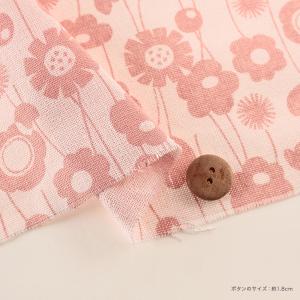 花柄2 顔料プリント モーリークロス 50cm...の詳細画像3