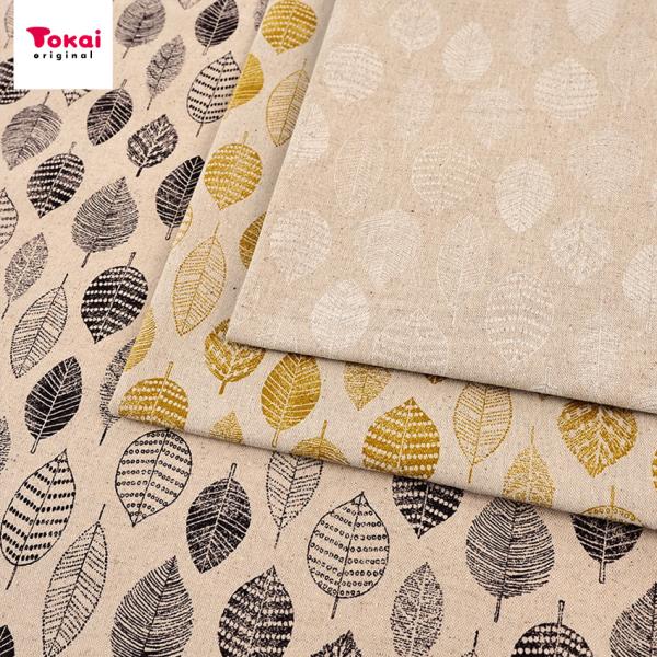 綿麻エッチングリーフ リーフ 綿麻キャンバス 50cm単位｜切売り 切り売り 生地 布 布地 コット...