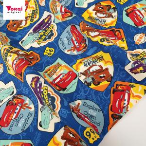 ディズニー カーズ ワッペン柄 オックス 50cm単位 | 切売り 切り売り 生地 布 布地 キャラクター