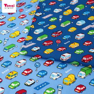 かわいいくるま オックス 50cm単位 | 切売り 切り売り 生地 布 布地 コットン100％ 乗り物 かっこいい