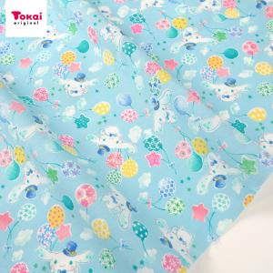 サンリオ ソノピエナ×シナモロール オックス 50cm単位 | 切売り 切り売り 生地 布 布地 コットン100％ SANRIO キャラクター 風船柄 バルーン柄 シナモン