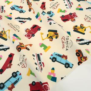 トミカとトム 総柄 オックス 50cm単位 | 切売り 切り売り 生地 布 布地 コットン100％キャラクター かわいい