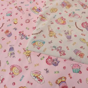 サンリオ キャラクターズ スイーツ柄 シーチング 50cm単位 | 切売り 切り売り 生地 布 布地 コットン100％ かわいい