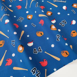 お気に入りシリーズ ベースボールスター オックス 50cm単位 | 切売り 切り売り 生地 布 布地 コットン100％ かっこいい