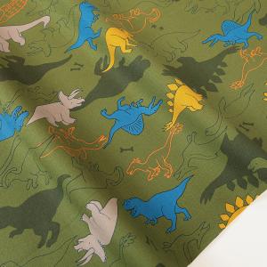 お気に入りシリーズ シルエットダイナソー オックス 50cm単位 | 切売り 切り売り 生地 布 布地 コットン100％ かっこいい