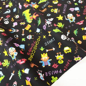 お気に入りシリーズ ピクセルアートゲーム オックス 50cm単位 | 切売り 切り売り 生地 布 布地 コットン100％ かっこいい