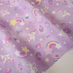 お気に入りシリーズ レインボーユニコーン オックス 50cm単位 | 切売り 切り売り 生地 布 布地 コットン100％ かわいい