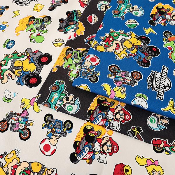 マリオカート ワールド オックス 50cm単位 | 切売り 切り売り 生地 布 布地 コットン100...