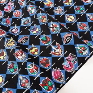 生地 布 SD 仮面ライダーシリーズ デフォルメフェイス柄 オックス 50cm単位 | 切売り 切り売り 布地 キャラクター