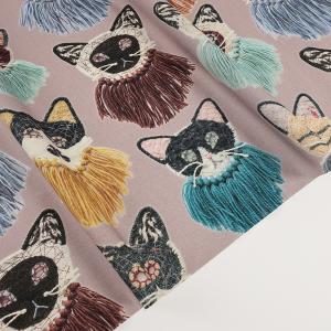 生地 布 KARI ISHIKAWA we are cats シーチング 50cm単位 | 切売り 切り売り 布地 イシカワカリ ねこ ネコ 猫