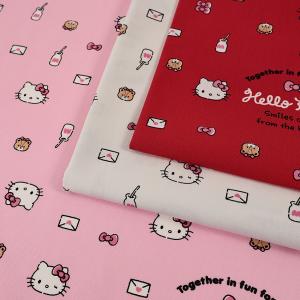 生地 布 サンリオ ハローキティ ふんわり オックス 50cm単位 | 切売り 切り売り 布地 キャラクター かわいい キティちゃん