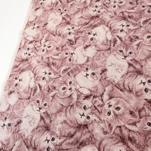 猫柄 綿麻キャンバス 50cm単位|切売り 切...の詳細画像1