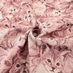 猫柄 綿麻キャンバス 50cm単位|切売り 切...の詳細画像2
