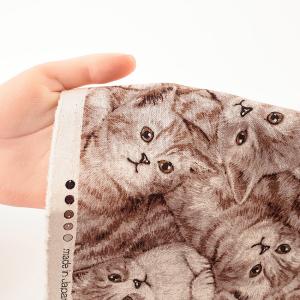 猫柄 綿麻キャンバス 50cm単位|切売り 切...の詳細画像4