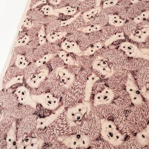 ハリネズミ柄 綿麻キャンバス 50cm単位|切...の詳細画像1
