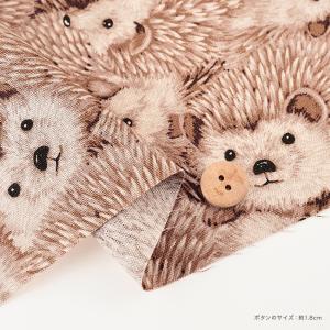 ハリネズミ柄 綿麻キャンバス 50cm単位|切...の詳細画像3