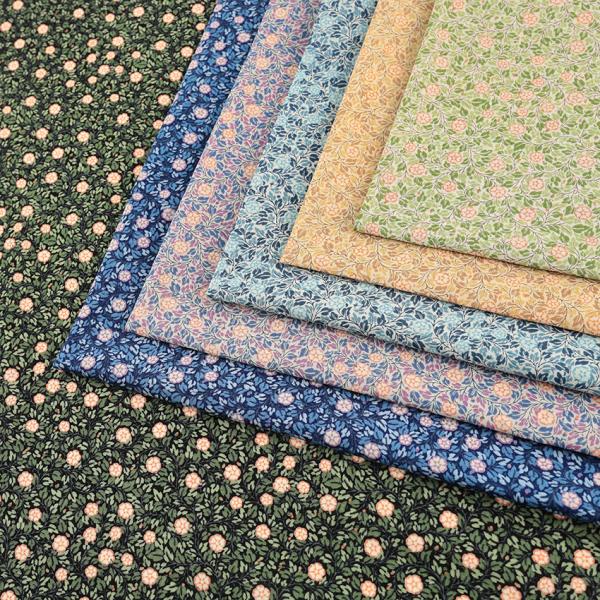 V&amp;A Fabric Collection ローズブッシュ 60ローンソフト加工 50cm単位｜切売...