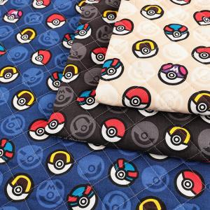 ポケットモンスター ボール柄 シーチングキルト 50cm単位｜切売り 切り売り 生地 布 布地 キルト生地 キルティング キルティング生地 ポケモン キャラクター｜shugale1