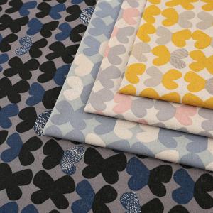 maisema butterfly 綿麻キャンバス 50cm単位｜切売り 切り売り 生地 布 布地 蝶柄 チョウ ちょう バタフライ 北欧風 北欧調 北欧テイスト