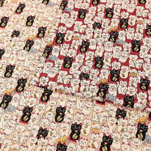 生地 『アニマルラビットファー カットクロス 三毛猫柄 約70cm×100cm C