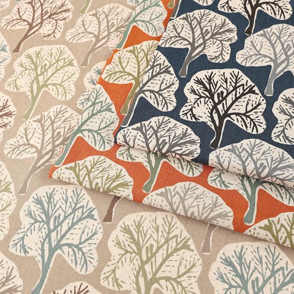 北欧の森 ツリー 綿麻キャンバス 50cm単位 | 切売り 切り売り 生地 布 布地 コットンリネン...