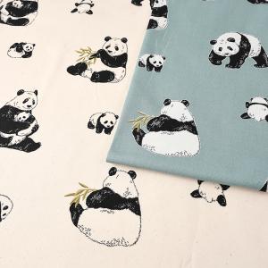 パンダ柄 オックス 50cm単位 | 切売り 切り売り 生地 布 布地 パンダ コットン100％ ぱんだ 動物柄 アニマル柄 かわいい 人気