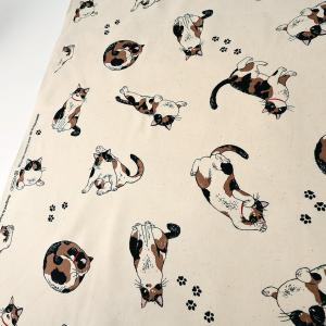 ねこ柄 オックス 50cm単位 | 切売り 切...の詳細画像1