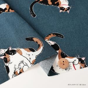 ねこ柄 オックス 50cm単位 | 切売り 切...の詳細画像3