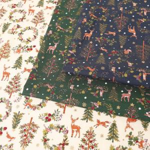 Art Nouveau Symphony Xmas シーチング 50cm単位 | 切売り 切り売り 生地 布 布地 花柄 かわいい