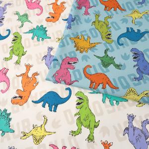 カラフル恐竜 オックス 50cm単位 | 切売り 切り売り 生地 布 布地 きょうりゅう かっこいい コットン100％