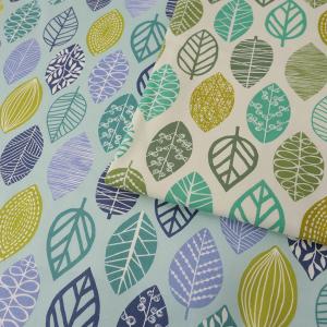 リーフ柄 顔料プリント オックス 50cm単位 | 切売り 切り売り 生地 布 布地 薄手 薄地 コットン100％