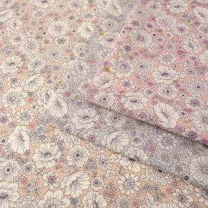 フラワー柄 顔料プリント オックス 50cm単位 | 切売り 切り売り 生地 布 布地 薄手 薄地 コットン100％