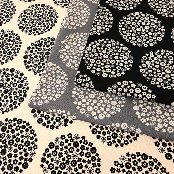 サークルフラワー柄 オックス 50cm単位 | 切売り 切り売り 生地 布 布地 花柄 フラワー柄 ...