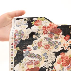 金粉 花和柄 雲海に宝花 50cm単位 | 切...の詳細画像4
