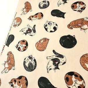 猫柄 オックス 50cm単位 | 切売り 切り...の詳細画像1