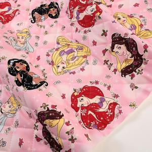 ディズニー プリンセス オックスキルト 50cm単位 | 切売り 切り売り 生地 布 布地 キャラクター 入園 入学 キルティング生地