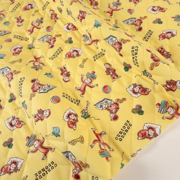 おさるのジョージ ブック柄 オックスキルト 50cm単位 | 切売り 切り売り 生地 布 布地 キル...
